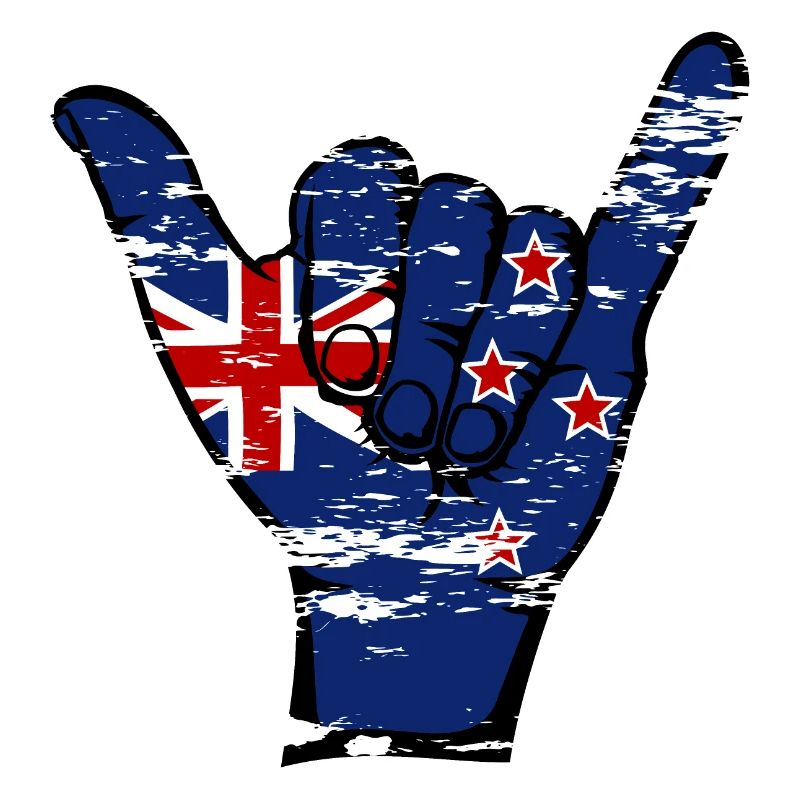 Drapeau de la Nouvelle-Zélande Symbole de surf utilisé