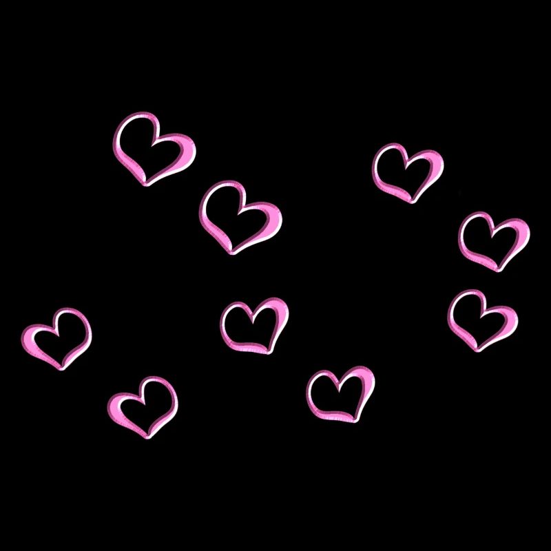 Pink Hearts Line Heart Pattern
