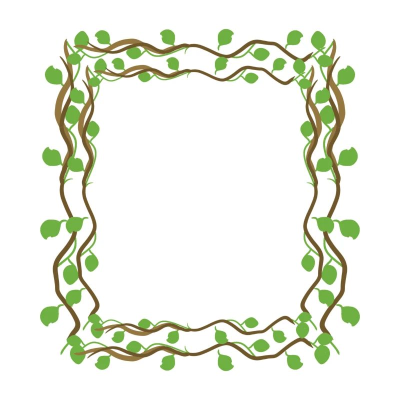 Leaves Square Shape Square Frame