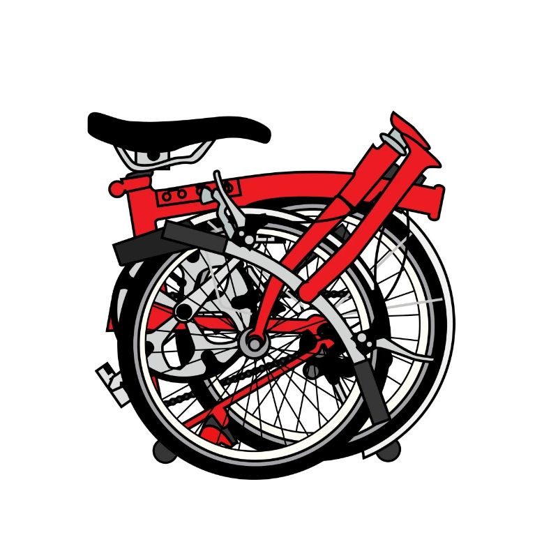 Brompton Bicycle bereit transportiert werden.