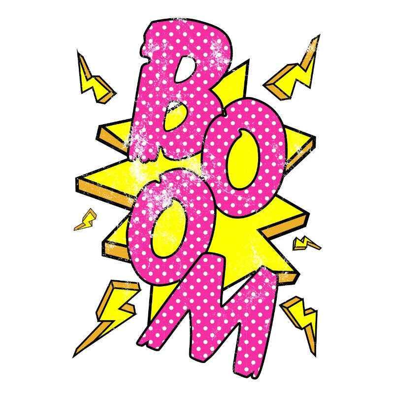 Pop Art / Comic: BOOM - Speech bubble, lightnings