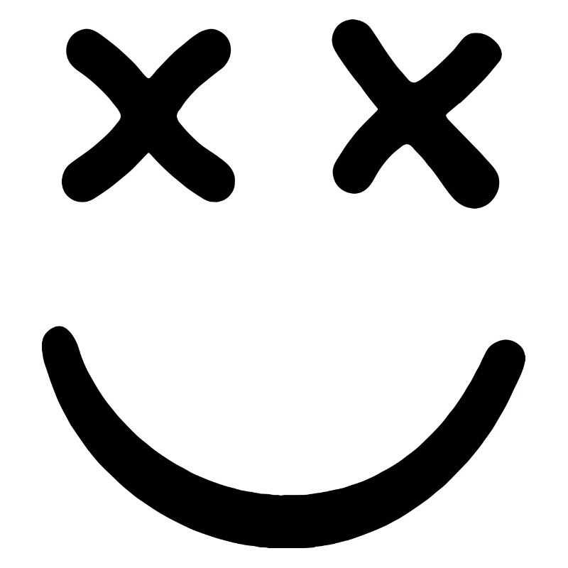 Død smiley krydsede øjne smiley