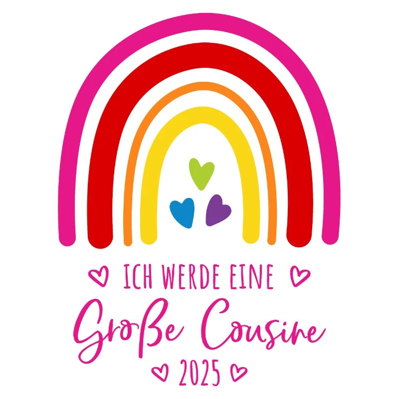 Boho Regenbogen Ich werde eine große Cousine 2025