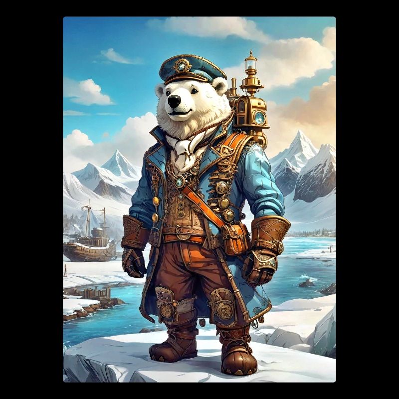 Steampunk Winterlandschaft Eisbär 1.4