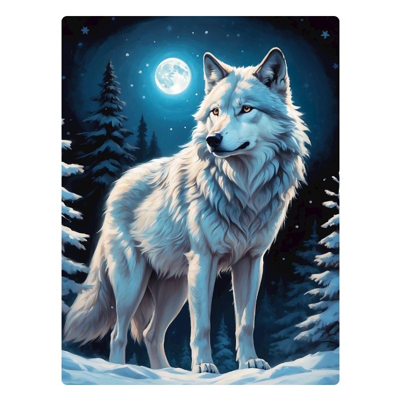 Winterlandschaft Wolf 1.8