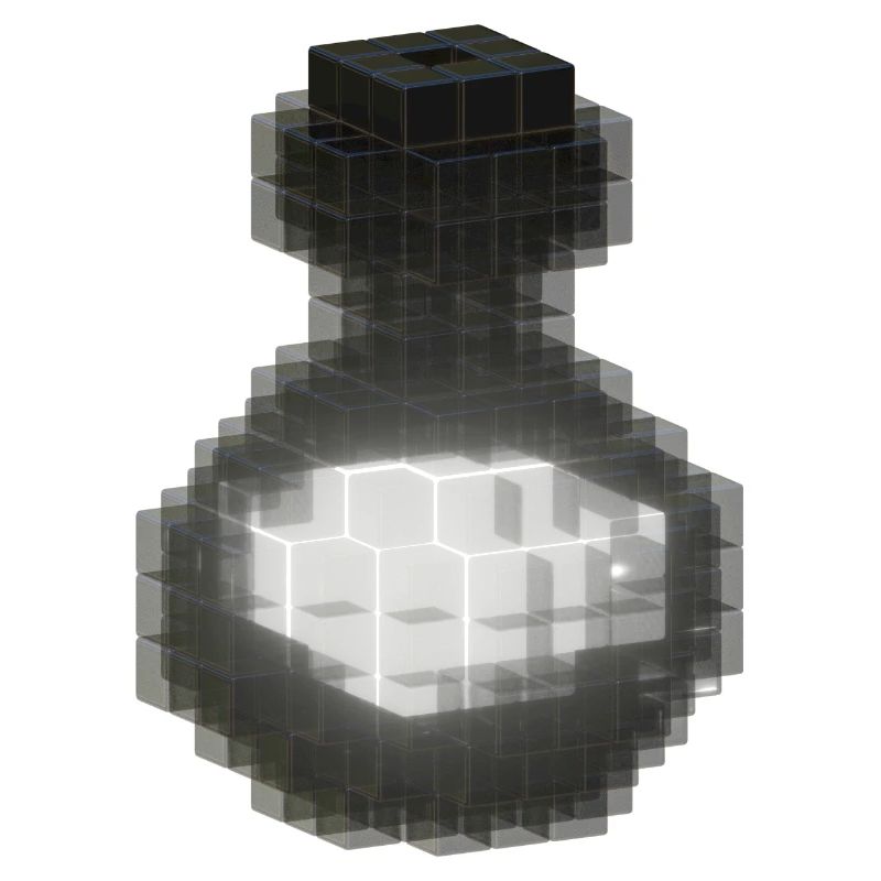 Black Gothic Crystal Bottle - Magic White Potion