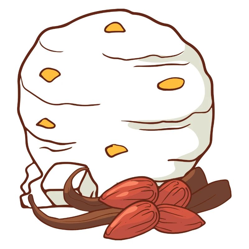 Vanille Mandel Eis Speiseeis Eiskrem Eiscreme