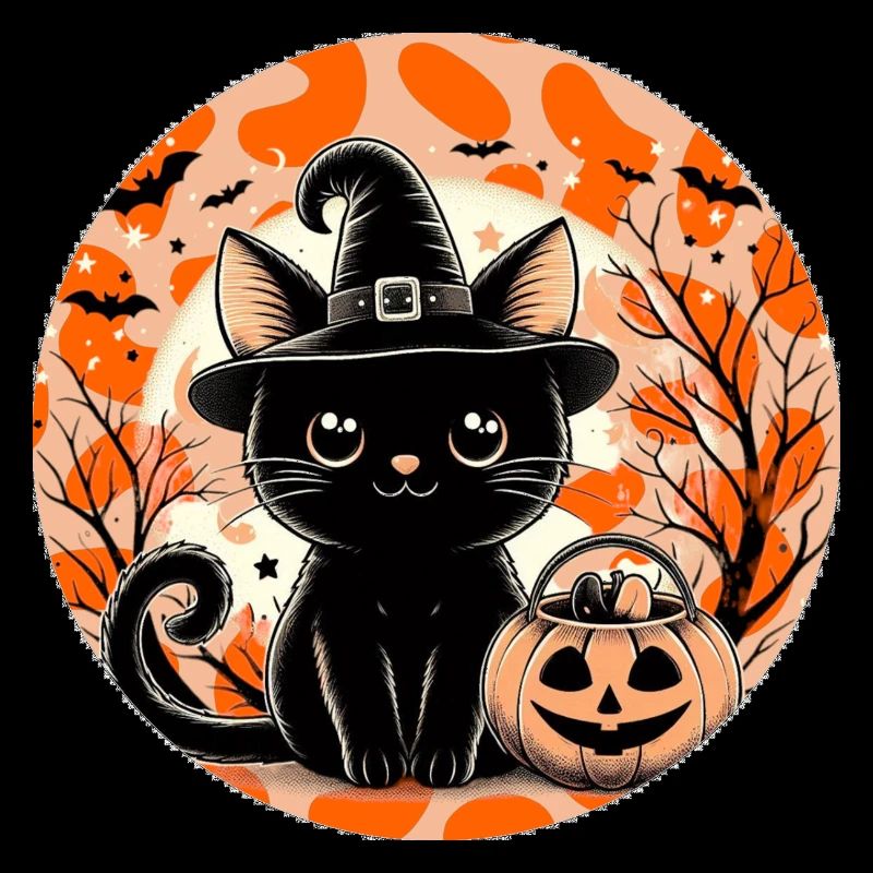 Chaton sorcière halloween
