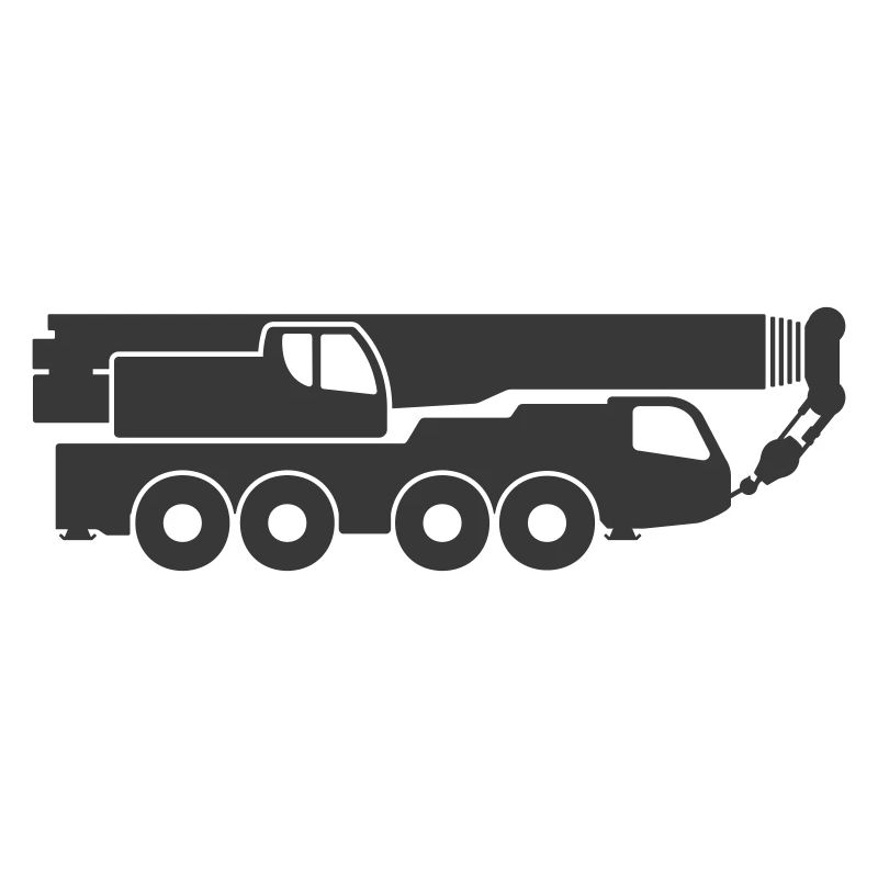 Forme de symbole d’icône de grue mobile. Levage mobile