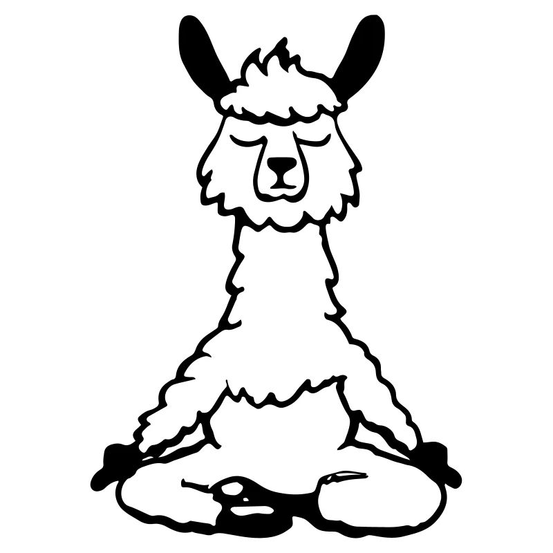 Lama Alpaca Yoga Vector Funny Gift Idea