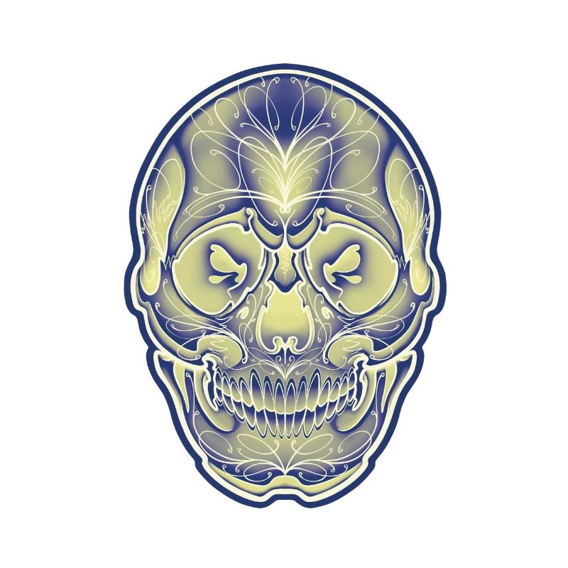 Ein weiterer farbiger Schädel von Owan