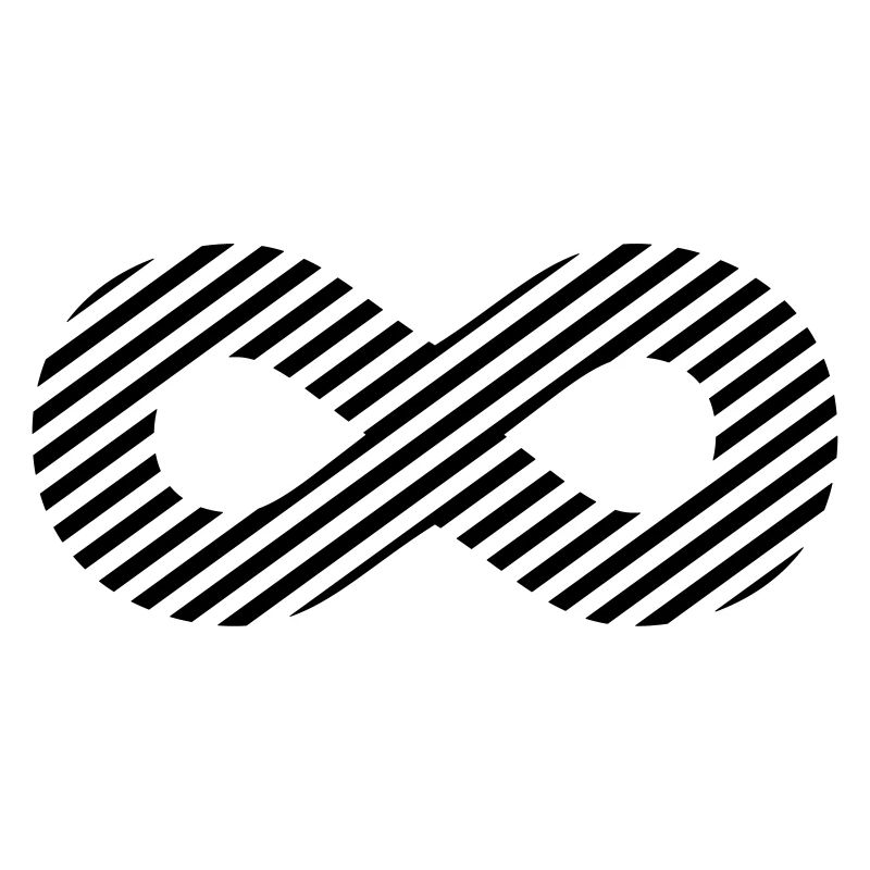 Signe de l'infini - rayures de modèle
