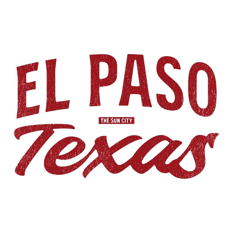 El Paso Texas Retro Script