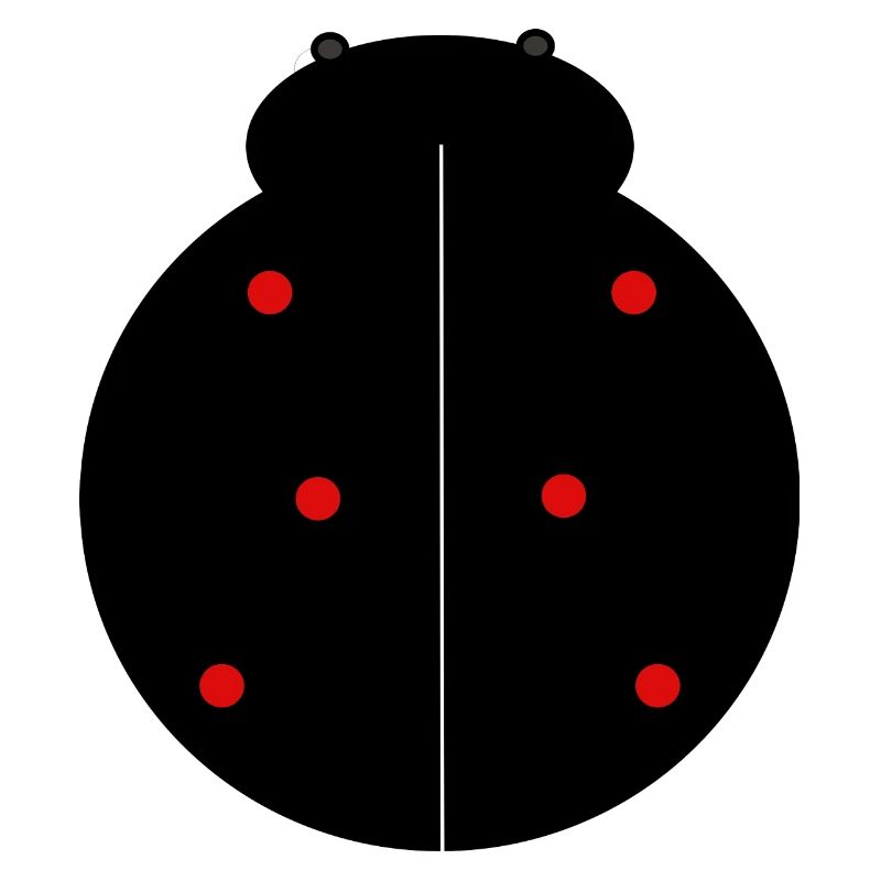 Black Ladybug with Red Dots