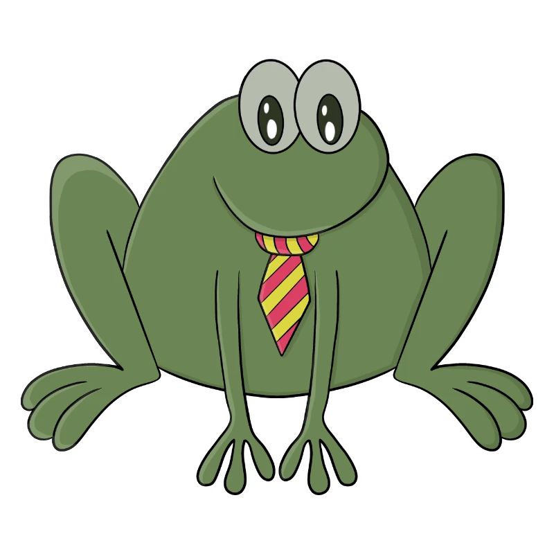 Grenouille avec une cravate