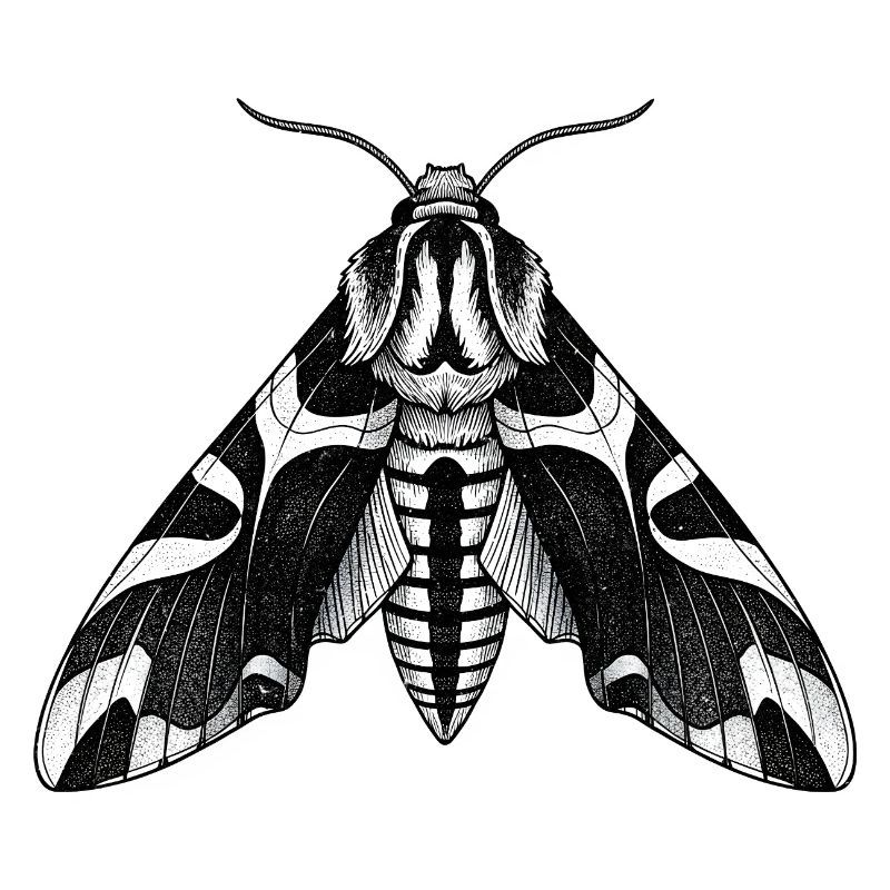 Moth Shadow Pattern Moth Black Moth