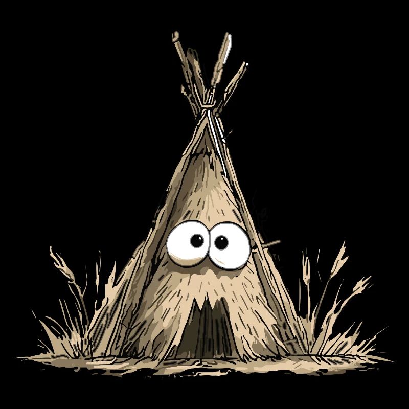 Funny teepee tent with eyes