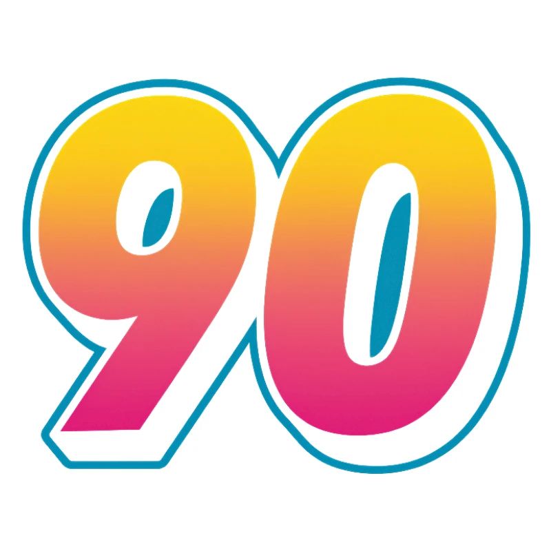 90er Gradient Jubeldesign
