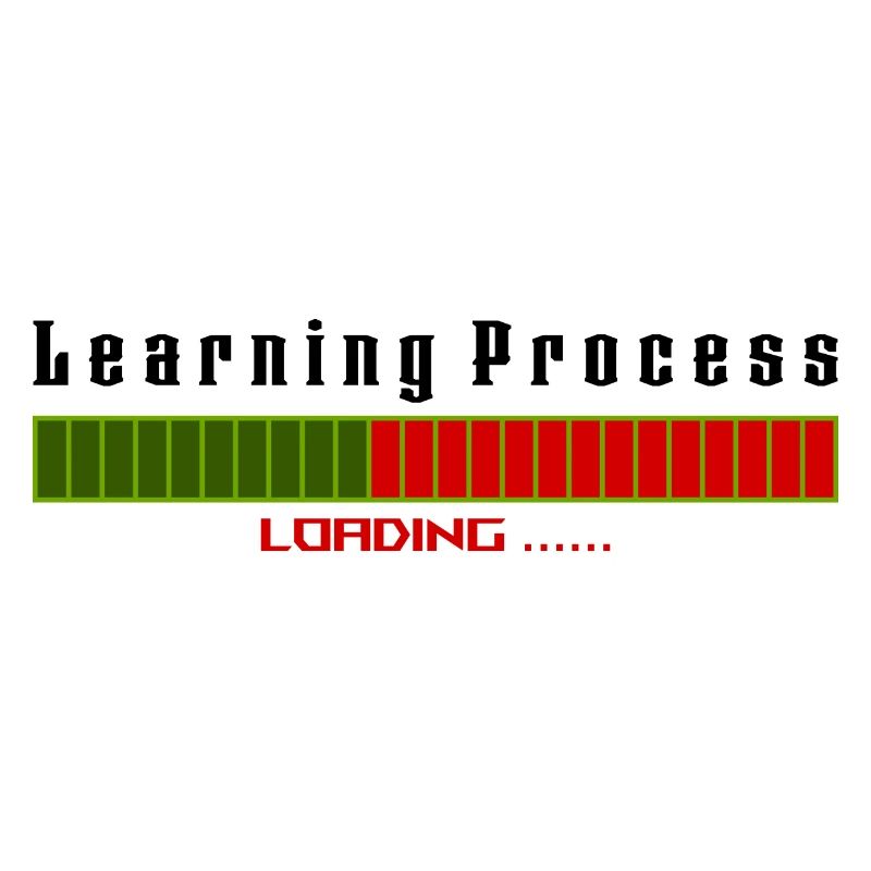 Learning Process Loading white shirt
