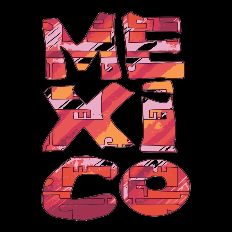 Mexico Brick Pattern Letters