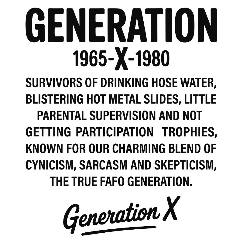 Conception de texte rétro de la génération X