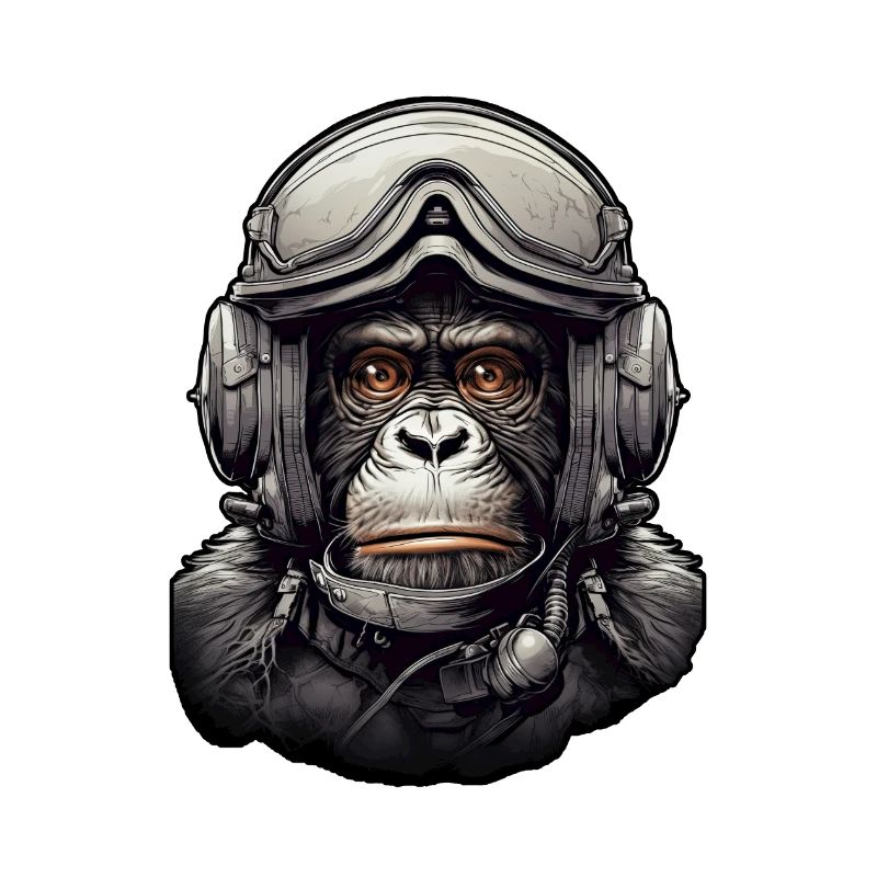 Pilot Monkey Digitale Kunst