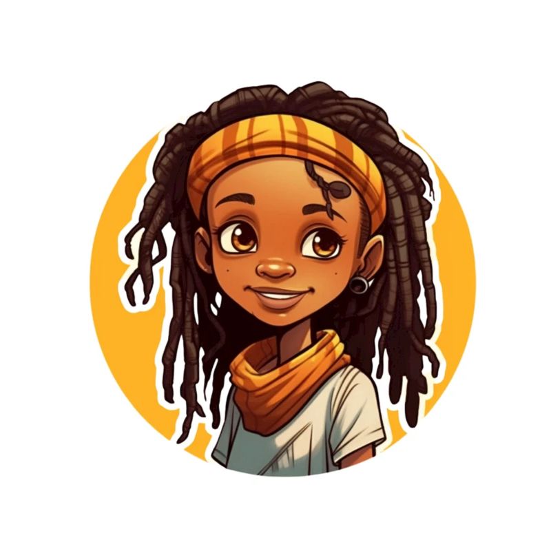 Style décontracté avec des dreadlocks avec un couvre-chef coloré