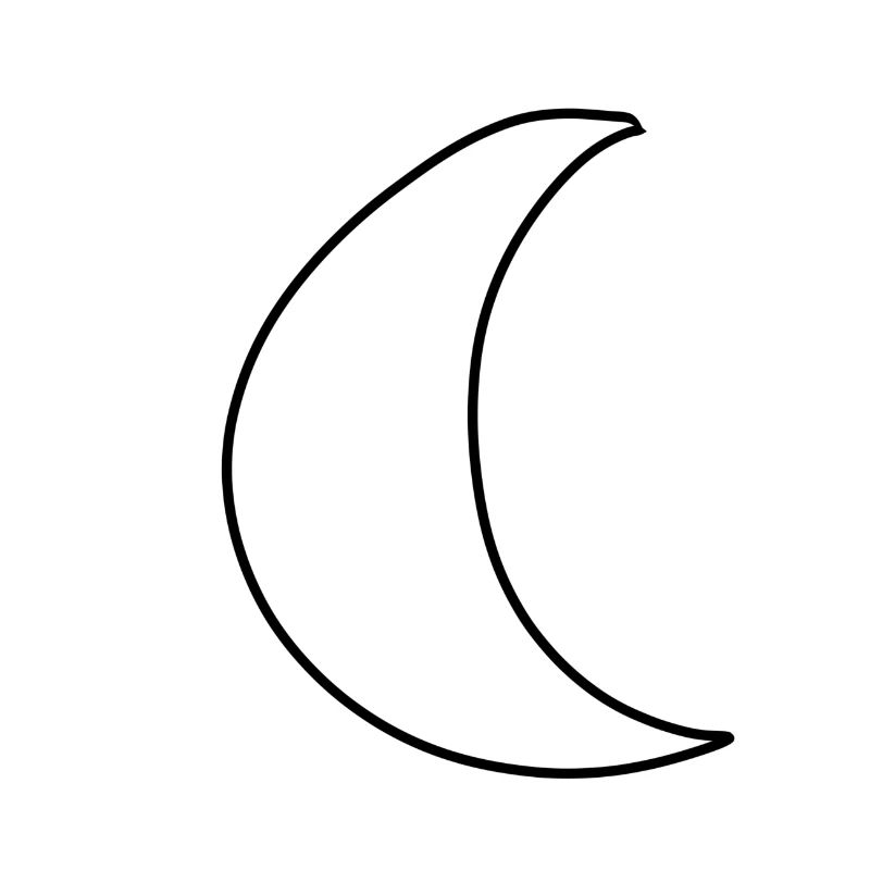 Forme du symbole de la lune