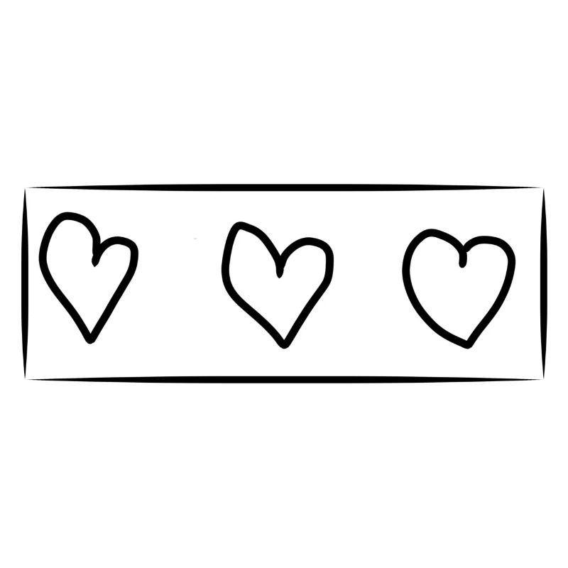 Three Hearts Heart Rectangle