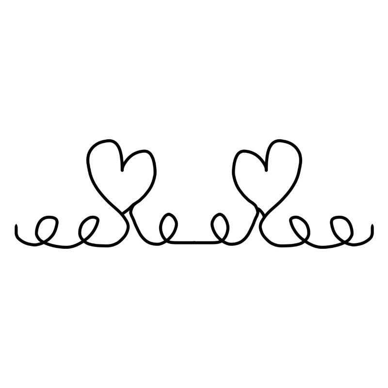 Line Two Hearts Heart