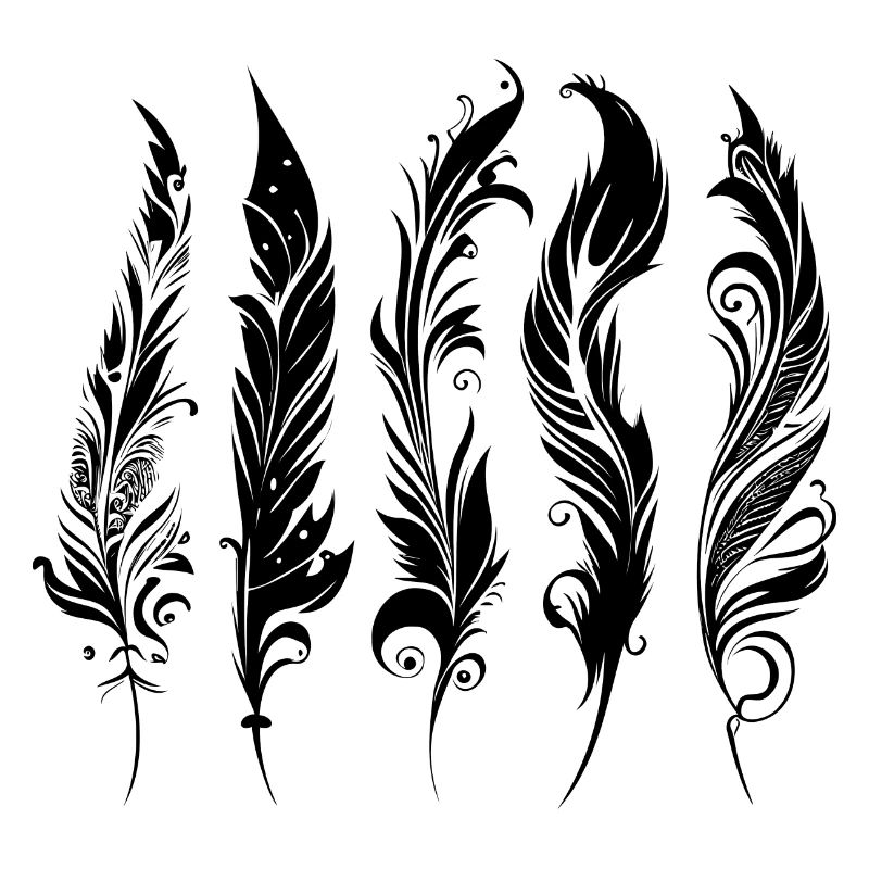 Feathers Boho Ethnic Style Pattern Tribal Indian