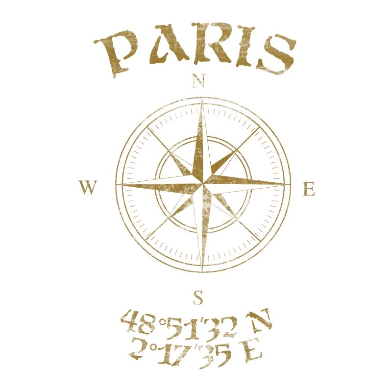 Compass GPS coordinates Paris