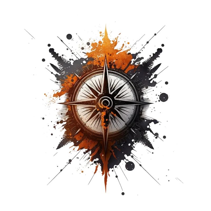 beautiful, maritime compass for sailing