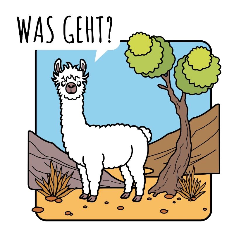 Was geht? frägt das Lama, oder ist das ein Alpaka?