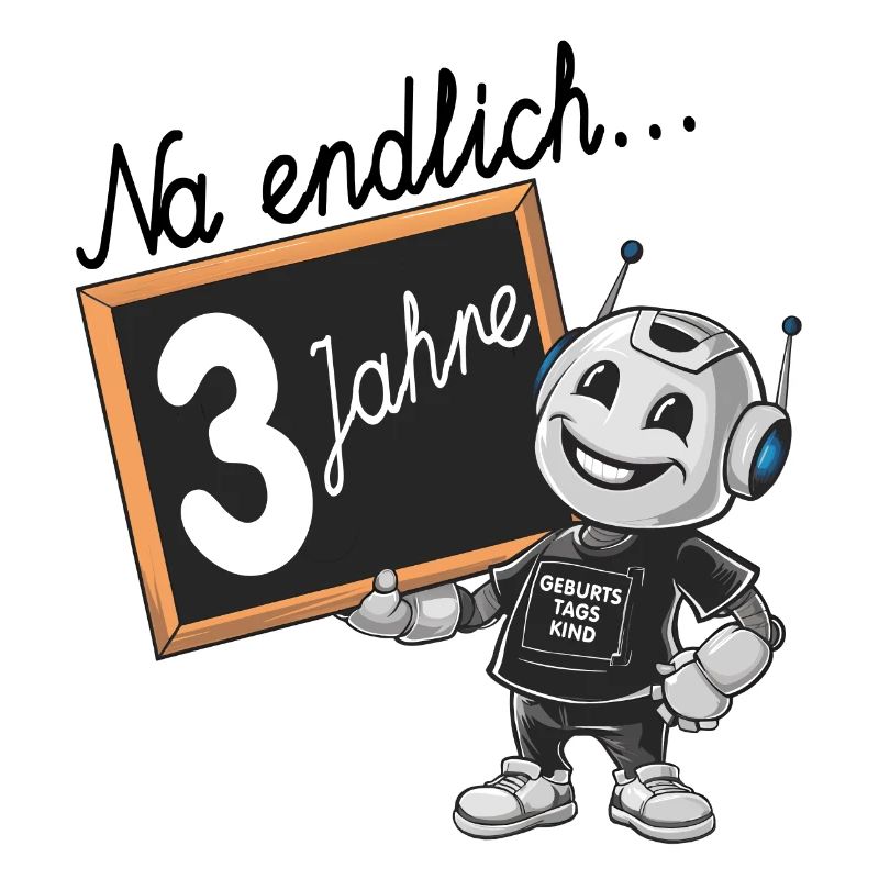 Dritter Geburtstag, 3. Geburtstag kleiner Roboter