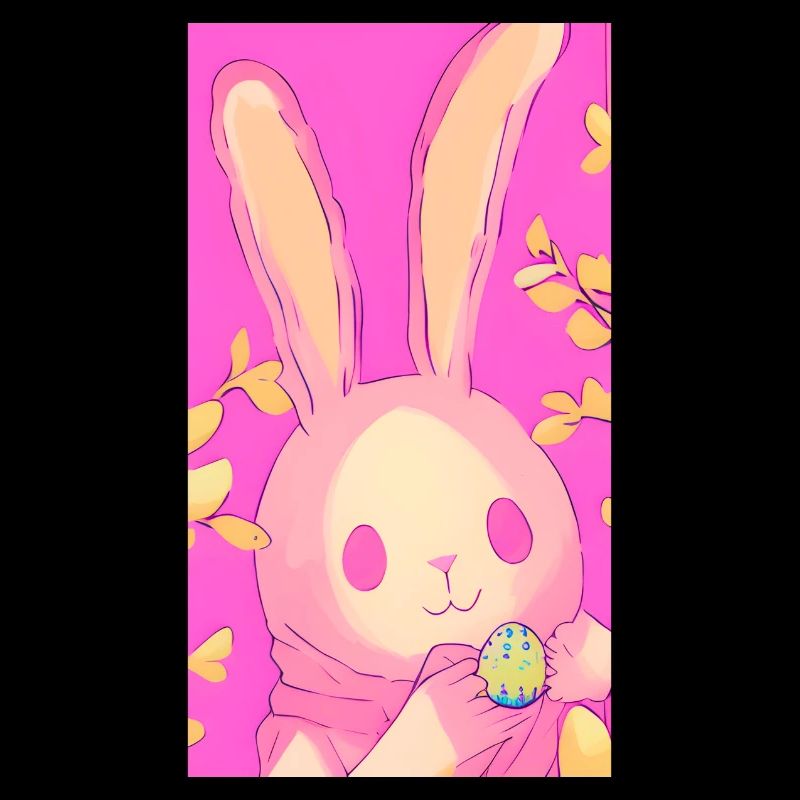 Pastel Easter Bunny Pink Easter Egg