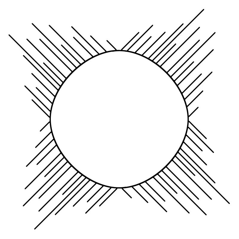 circle frame ring stripe lines around border c