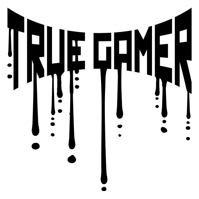 drop true gamer graffiti gamble text logo nerd