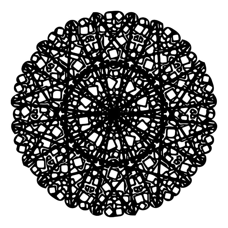 Geometric Flowers Mandala Round Pattern Shape