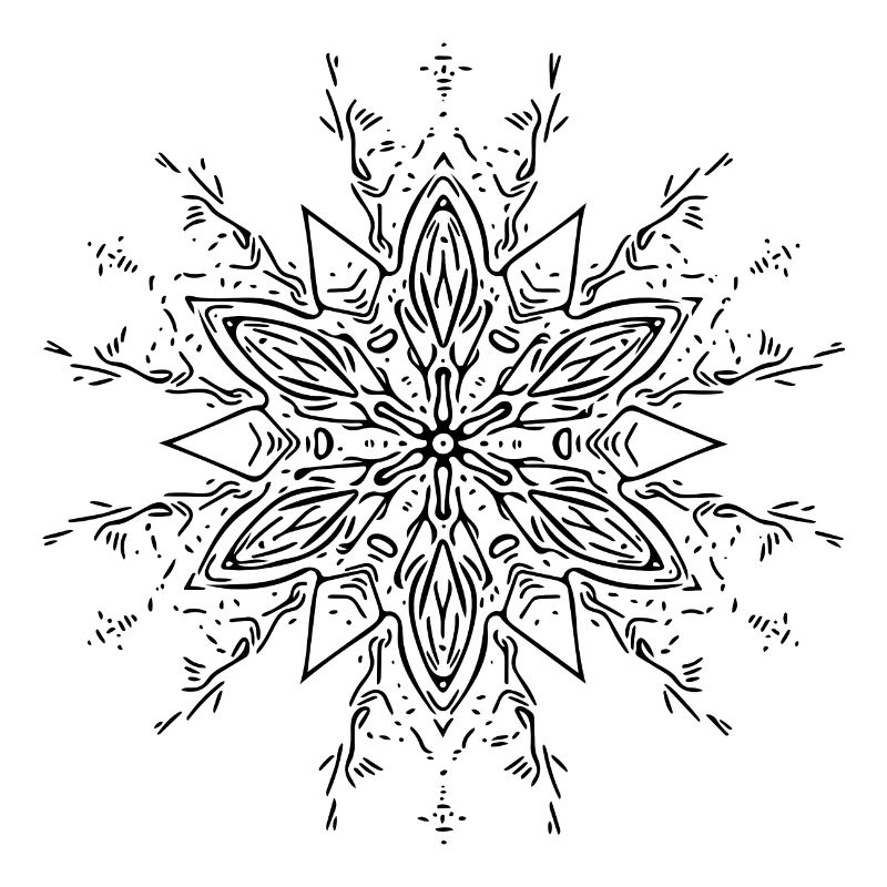 Mandala Flower Pattern Lines Forme abstraite