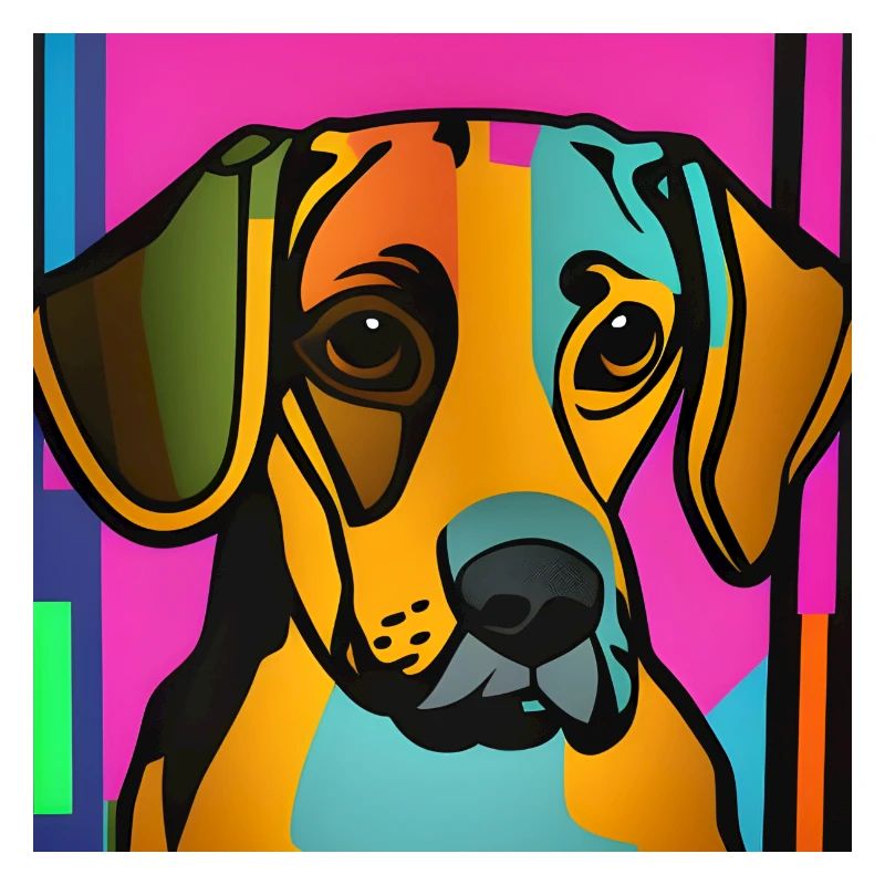 Hund Pop-Art