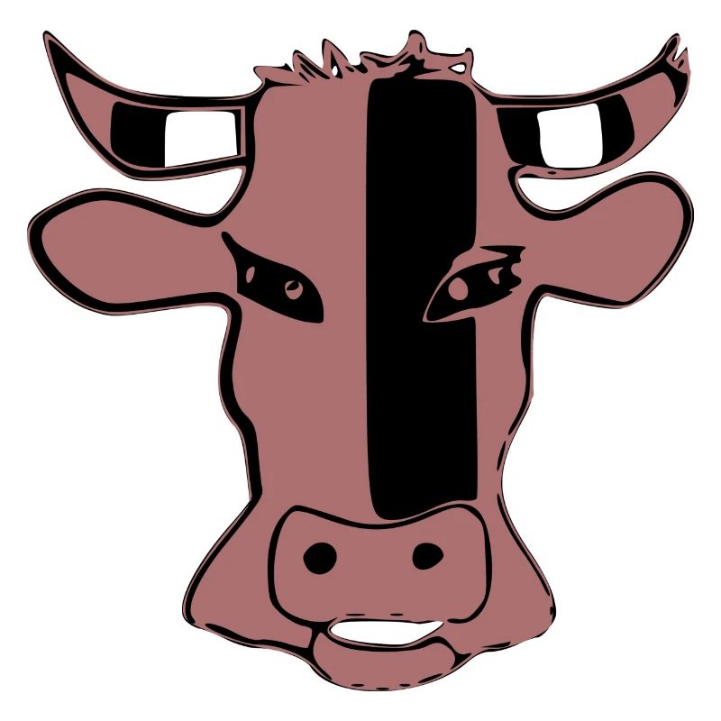 Stylized cow's head