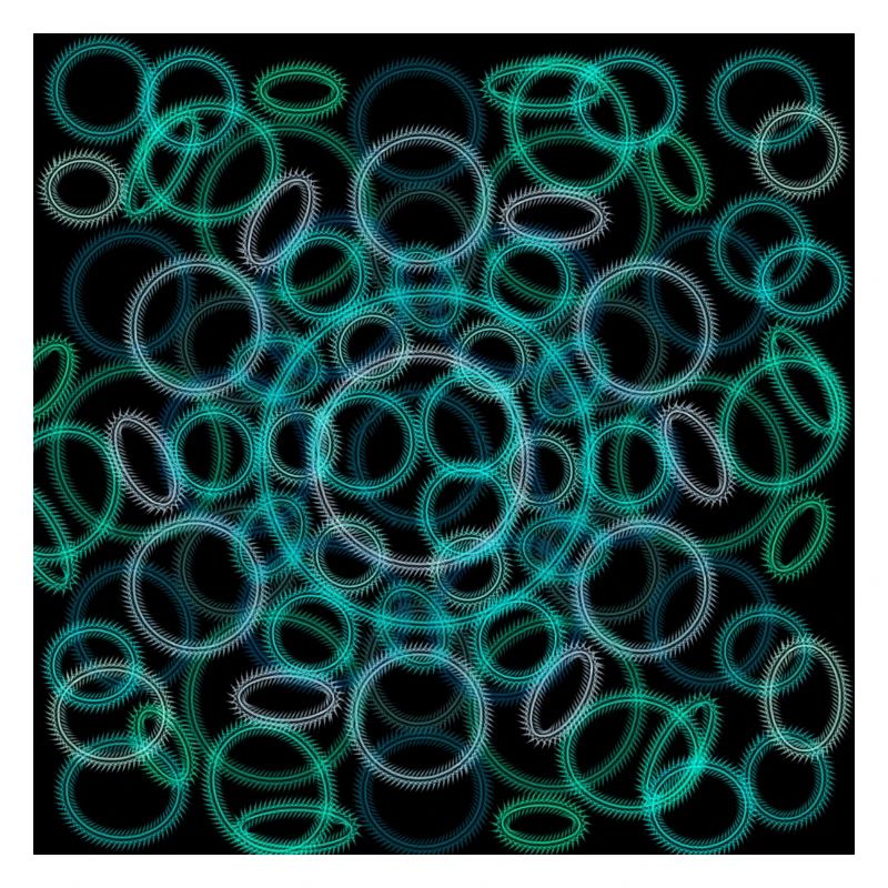 Abstract circles design on black background