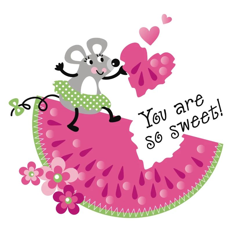 Cute Mouse with Melon