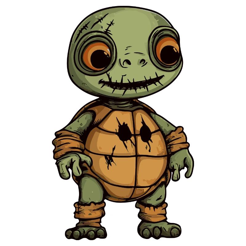 Turtle Halloween Comic Funny