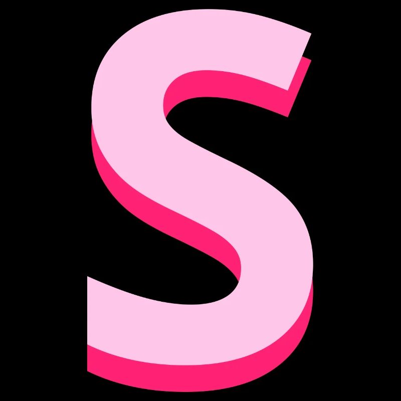Pop- und moderner rosa Buchstabe s