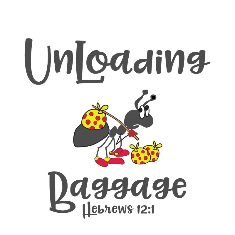 Christian Design Unloading Baggage Hebrews 12