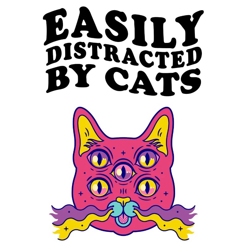 Easily Distracted By Cats Katze Katzen Cat