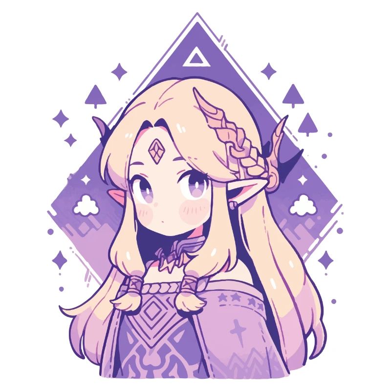 Princesse Chibi mignonne - Conception de conte de fées mignon