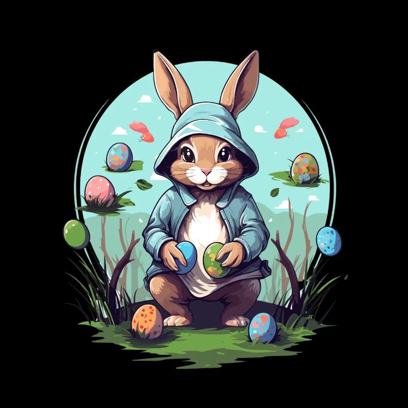 Sweet Easter bunny, Easter eggs